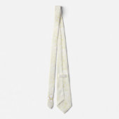 金ゴールドとホワイトマーブルの外観とダイヤモンドモノグラム ネクタイ (裏面)