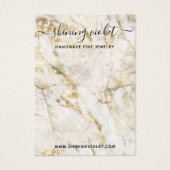 金ゴールドとホワイトマーブルイヤリング&ネックレスディスプレイ (正面)