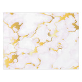 金ゴールドとホワイトマーブル テーブルクロス (正面(横))