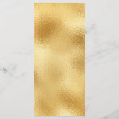 金ゴールドとホワイトメニュエレガントーグラムウェディングパーティー メニュー (裏面)