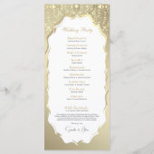 金ゴールドとホワイトモノグラ華美ム結婚式 プログラム (裏面)