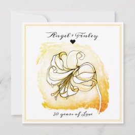 金ゴールドとホワイトリリー30結婚周年