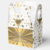 金ゴールドとホワイトレースハート結婚ズ フェイバーボックス (オープン)