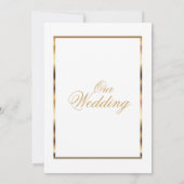 金ゴールドとホワイト招待状 招待状 (裏面)