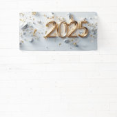 金ゴールドとホワイト2025 横断幕 (インサイチュ)