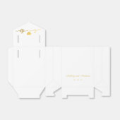 金ゴールドとホワイトIドゥ結婚式の引き出物ボックス フェイバーボックス (折り畳みなし)