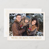 金ゴールドとホワエレガントイトフォトホリデームービング 案内ポストカード (正面/裏面)