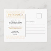 金ゴールドとホワエレガントイトフォトホリデームービング 案内ポストカード (裏面)