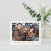 金ゴールドとホワエレガントイトフォトホリデームービング 案内ポストカード (スタンド正面)