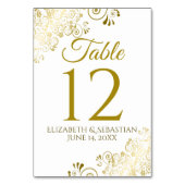金ゴールドとホワエレガントイト結婚フィリ テーブルナンバー (裏面)