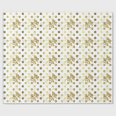 金ゴールドとホワパーソナライズされたイ結婚トの包装紙 ラッピングペーパー (フラット)