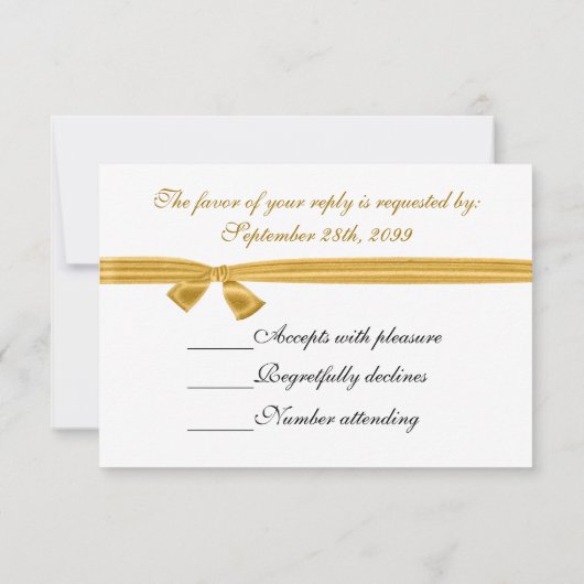 金ゴールドとホワ結婚イト 出欠カード (裏面)