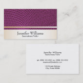 金ゴールドとマゼンタギロシェパターン 名刺 (正面/裏面)