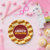 金ゴールドとマルーンパーソナライズされた卒業 ペーパープレート (パーティー)