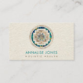 金ゴールドとマーブルスリヤントラ/スリチャクラドットアート 名刺 (正面)