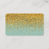 金ゴールドとミント紙吹雪 名刺 (裏面)