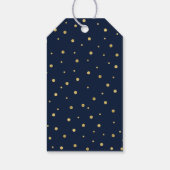 金ゴールドとモダンネイビーPaviesのラベルに感謝ラベル ギフトタグ (裏面)