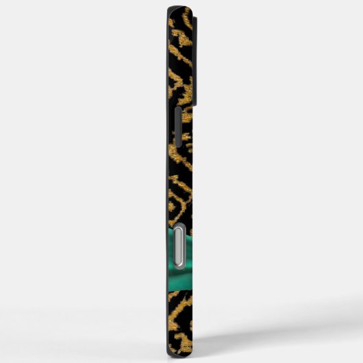 金ゴールドとラインストーンを用いた織物 Case-Mate iPhoneケース (裏面 / 右)