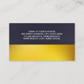 金ゴールドとレザー 名刺 (裏面)