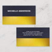 金ゴールドとレザー 名刺 (正面/裏面)