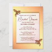 金ゴールドとレッドドラゴンブライダルシャワーの招待 招待状 (正面)