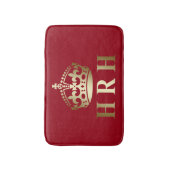 金ゴールドとレッドHRHクラウン王室の バスマット (正面縦)