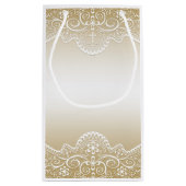 金ゴールドとレース、クロス、宗教的 スモールペーパーバッグ (裏面)