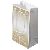 金ゴールドとレース、クロス、宗教的 スモールペーパーバッグ (裏面アングル)