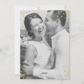 金ゴールドと写真とメリーフェイクスクリスマスレッド シーズンカード (裏面)