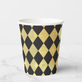 金ゴールドと動揺してブラックヴィンテージハーレクイン 紙コップ (正面)