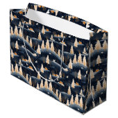 金ゴールドと埃っぽい青い冬 ラージペーパーバッグ (裏面アングル)
