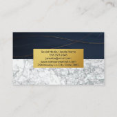 金ゴールドと大理石 名刺 (裏面)