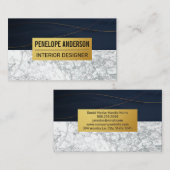 金ゴールドと大理石 名刺 (正面/裏面)