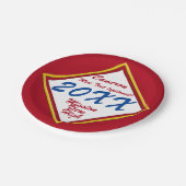 金ゴールドと学校のカラーの卒業 ペーパープレート (アングル)