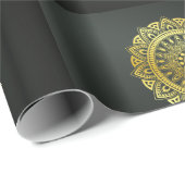 金ゴールドと曼荼羅 ラッピングペーパー (ロールコーナー)