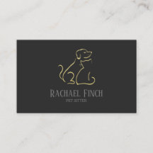 金ゴールドと木炭ミニマモダンリストペットシッター