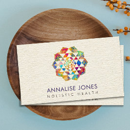 金ゴールドと水の色スリヤントラ/スリチャクラ 名刺