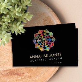 金ゴールドと水の色スリヤントラ/スリチャクラ 名刺