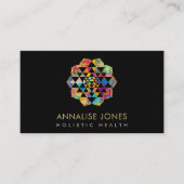 金ゴールドと水の色スリヤントラ/スリチャクラ 名刺 (正面)