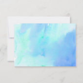 金ゴールドと水彩フレームウェディングRSVP 出欠カード (裏面)