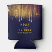 金ゴールドと海軍のストリングライトグリッター 缶クーラー (裏面)