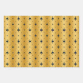 金ゴールドと海軍クリスマス恵み賢人 ラッピングペーパーシート (正面)