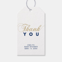 金ゴールドと海軍 |パーティモダンーのお願いありがとうございますラベル ギフトタグ