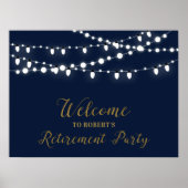 金ゴールドと海軍 |退職パーティーウェルカムサイン ポスター (正面)