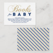 金ゴールドと海軍 | Baby Showerブックカードを持ち込む エンクロージャーカード (正面/裏面)