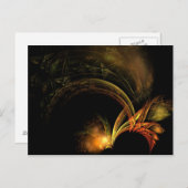 金ゴールドと火の羽 ポストカード (正面/裏面)