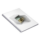 金ゴールドと現金で安全 ノートブック (右側)