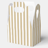 金ゴールドと白いクリスマスキャンディストライプー フェイバーボックス (オープン)