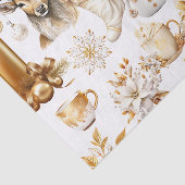 金ゴールドと白いクリスマスシンボル 薄葉紙 (詳細)