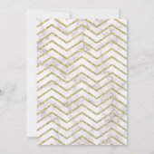 金ゴールドと白いトランクパーティー「大学へオフ」招待状 招待状 (裏面)